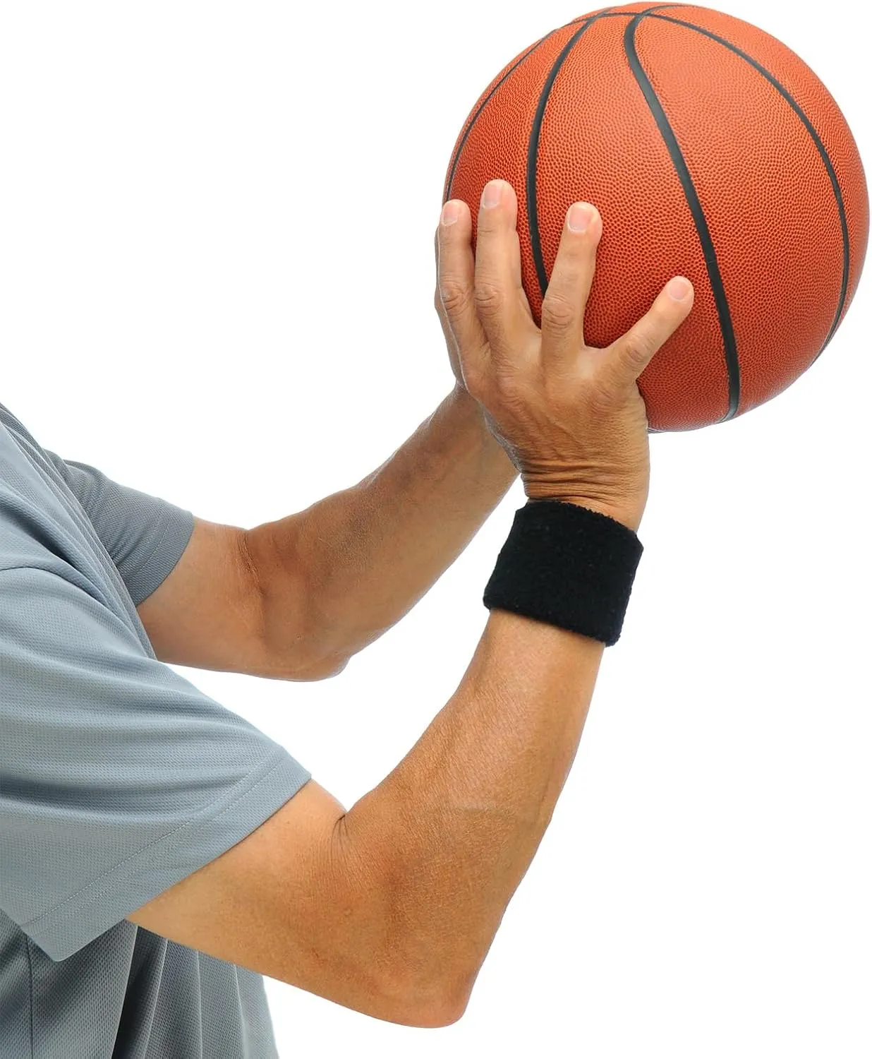 PATIKIL Sports Wristbands Cotton Terry Cloth Absorbent Sweatband for Tennis Basketball Working Out Athletic