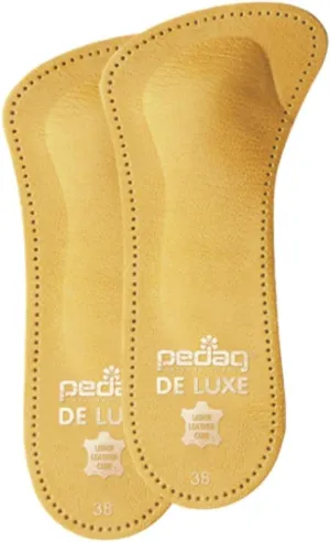 Pedag 123 De Luxe 3/4 Leather Orthotic with Metatarsal Pad, Longitudinal Arch Support, Tan, Women's 11/Men's 8