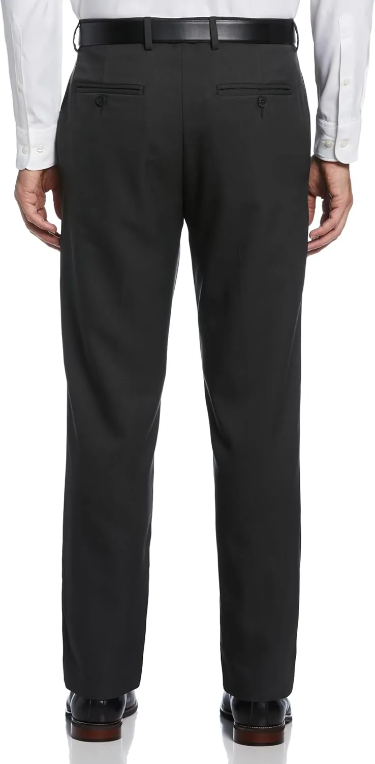 Perry Ellis Portfolio Modern Fit Twill Men's Dress Pants, Flat Front, Stretch Fabric, Soft and Durable, Straight Leg