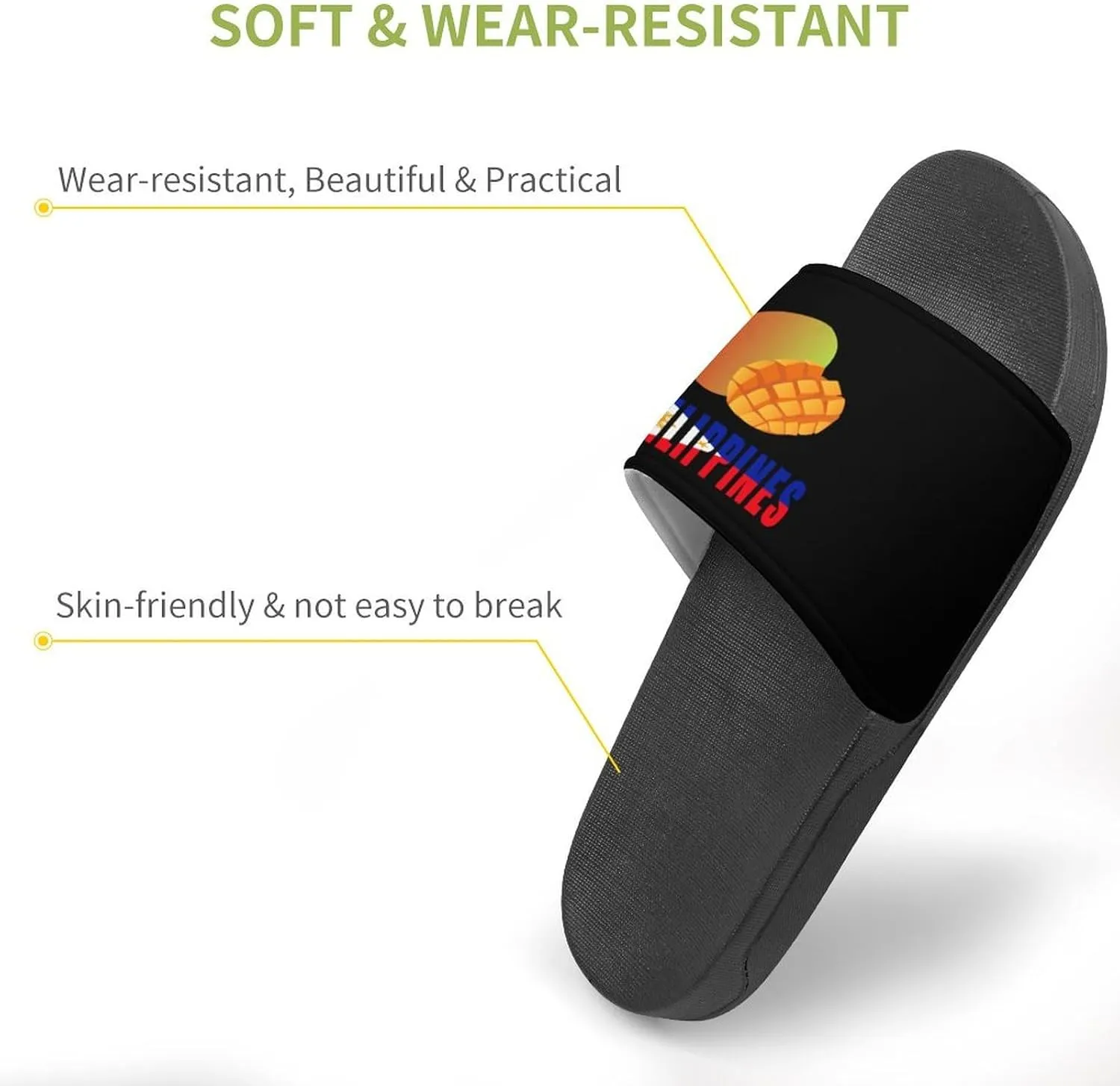 Philippines Mango Filipino Slippers Indoor Outdoor Unisex House Slipper Shower Slippers Non-Slip Open Toe Shoes