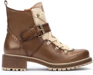 PIKOLINOS Flat Ankle Boots Leather Aspe for Woman