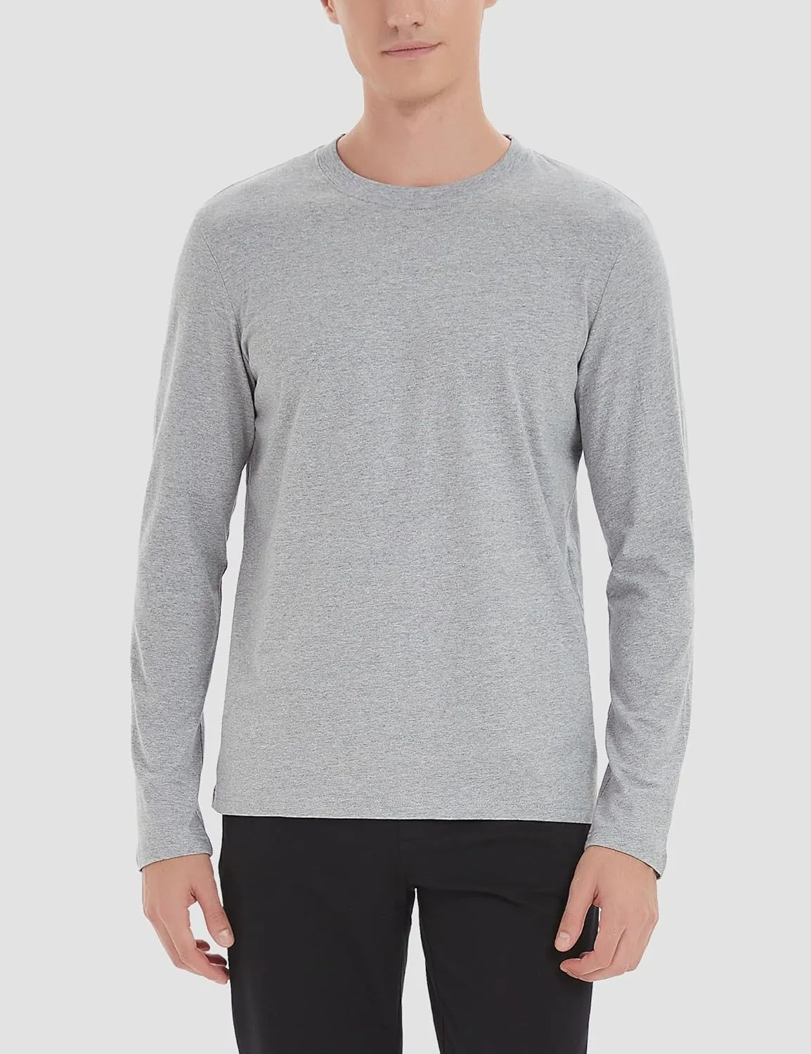 Pioneer Camp Mens T Shirts Cotton Casual Crew Neck Short/Long Sleeve Basic Heavyweight Soft Plain Tees Classic Fit Tshirts