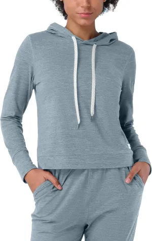 Pioneer Camp Women's Lightweight Hoodies Pullover Thin Soft Gym Hooded Sweatshirt Workout Athletic Running Yoga Casual Tops