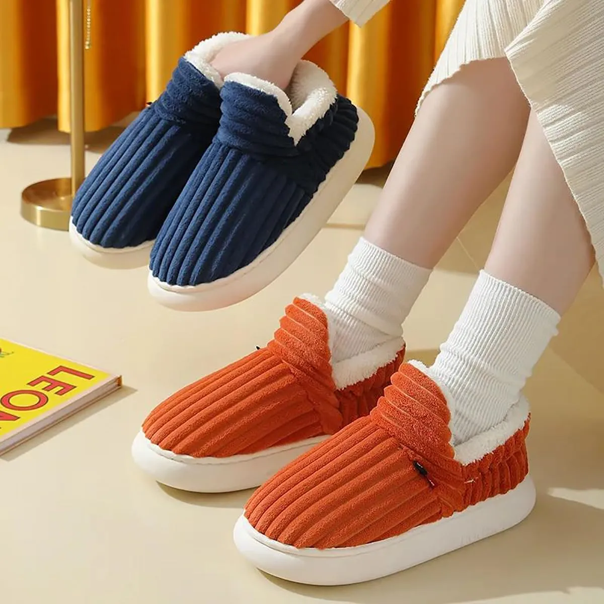 Pluffi the Cozy & Stylish Slipper, Winter Fur Fluffy Warm Snow Cloud Slippers Unisex
