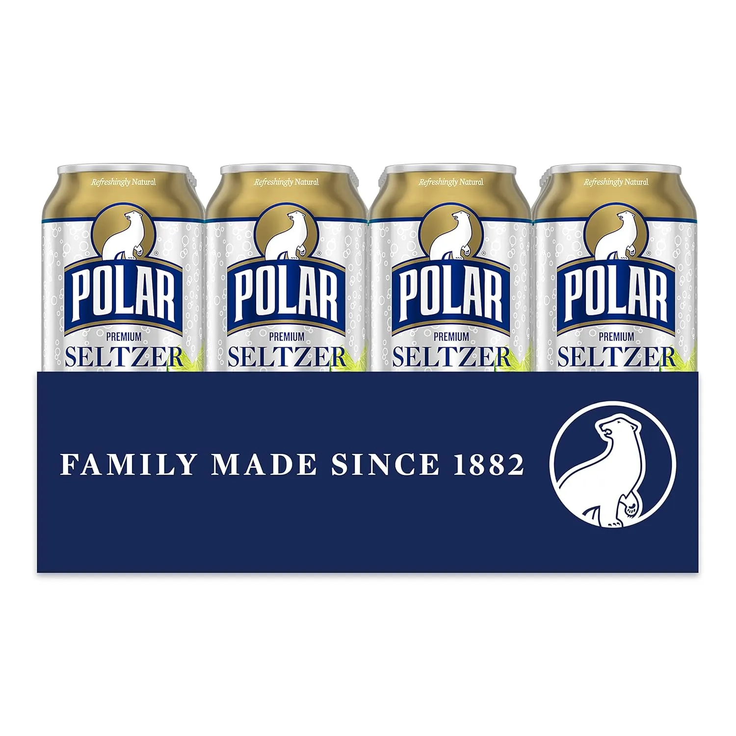 Polar Seltzer Water Ginger Lime Mule, 12 fl oz cans, 24 Count (3 Packs of 8)