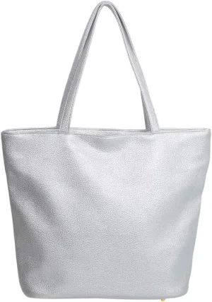 Premium Large Solid Color Vegan PU Pebble Leather Tote Shoulder Bag Handbag