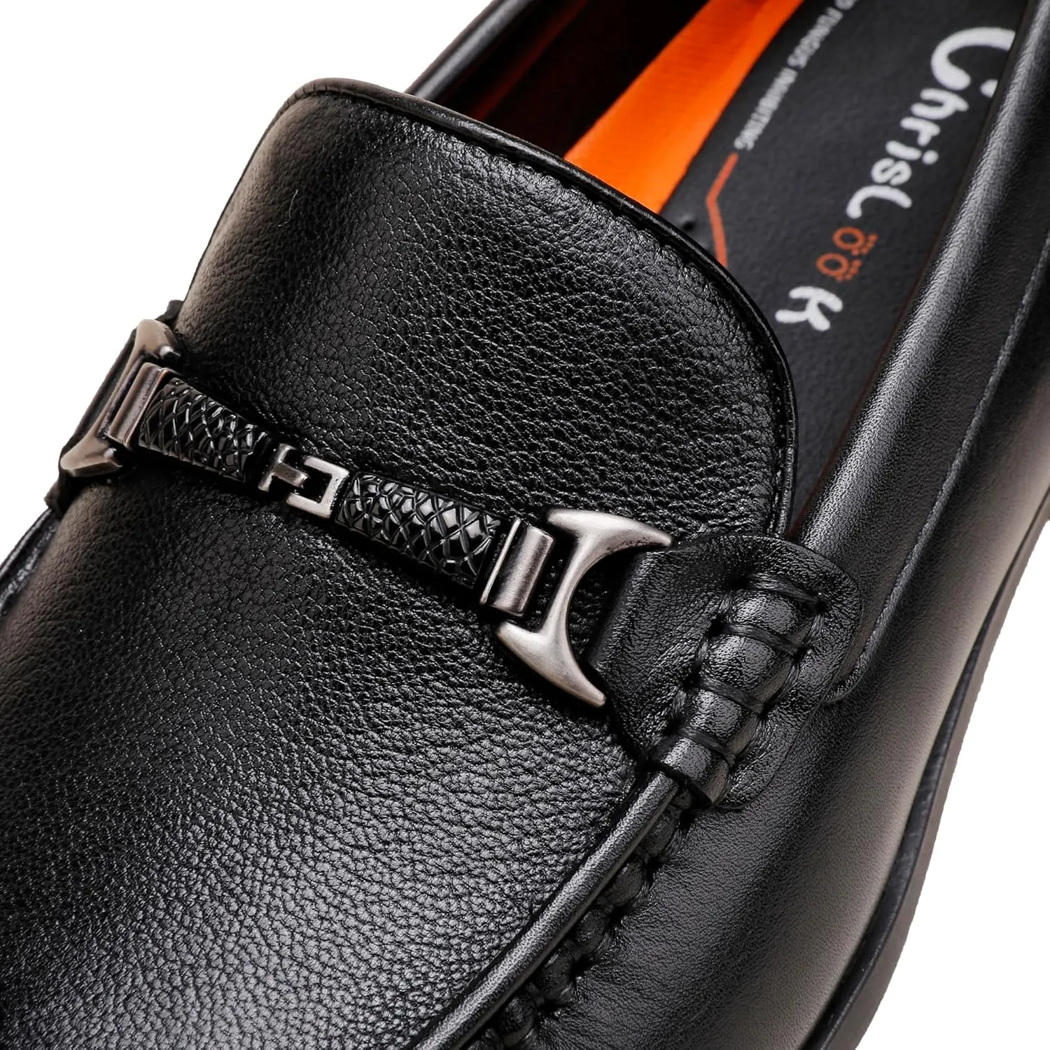 Premium Leather Dress Shoes for Men, Slip on Loafers Brogue Business Shoes
