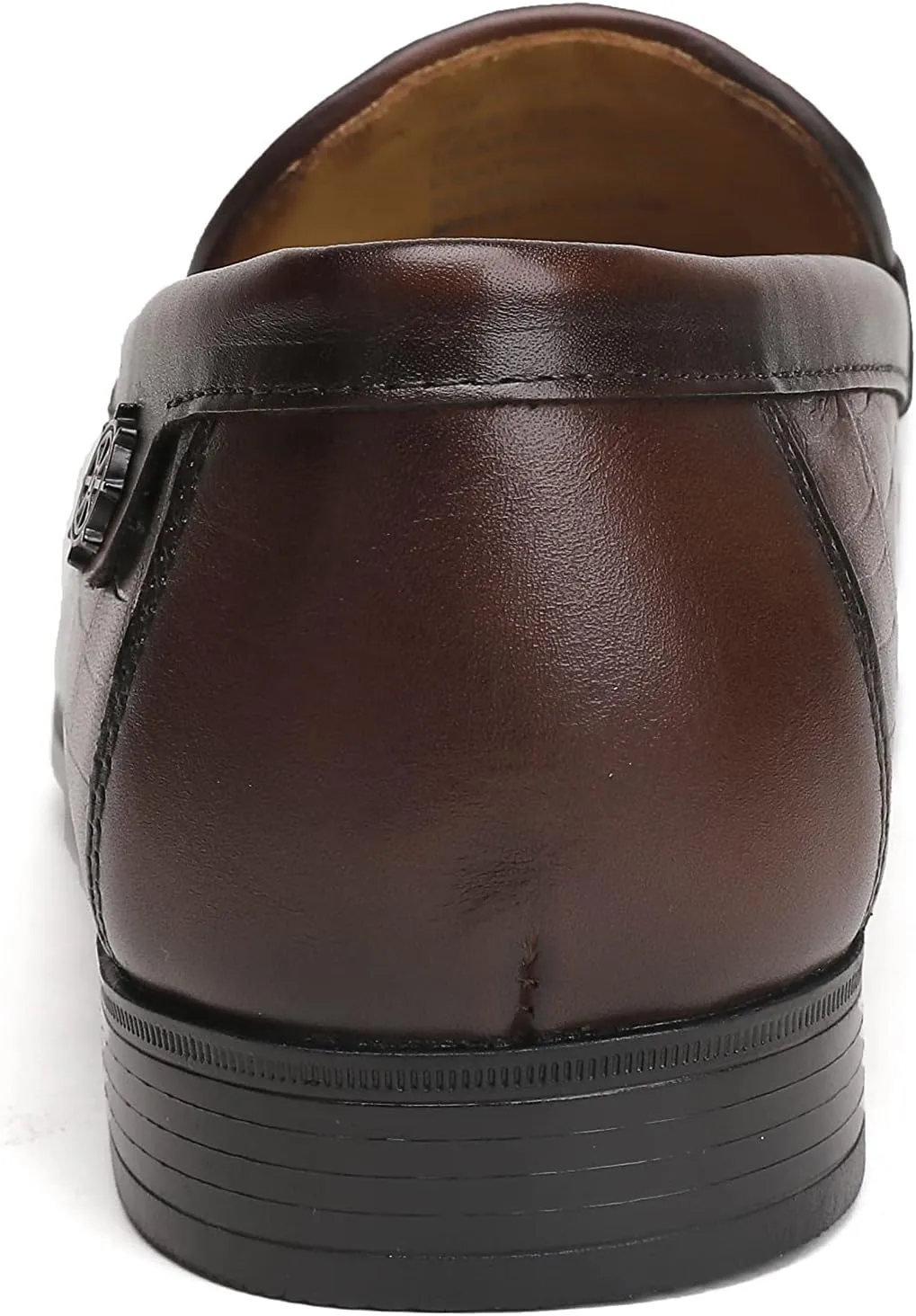 Premium Leather Dress Shoes for Mens, Black Fashion Crocodile Printed Business Slip-on Loafer Shoes for Men