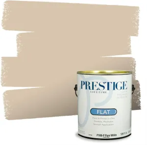 PRESTIGE Paints Interior Paint and Primer In One, 1-Gallon, Flat, Comparable Match of Sherwin Williams* Kilim Beige*