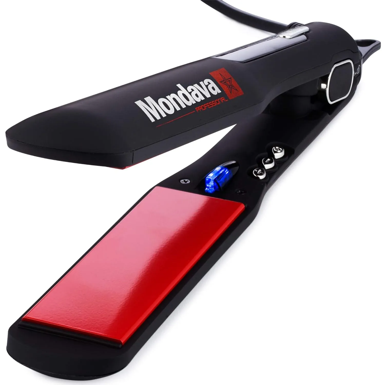 Professional | Ceramic Tourmaline Flat Iron Hair Straightener 1¼" | (Dual Voltage) | (Adjustable Temperature Digital Technology) | Straighten & Style Wild Hair in Under (8 Min)