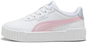 PUMA Carina Sneaker, White-Rose Mauve-Cool Weather, 11.5 US Unisex Little Kid