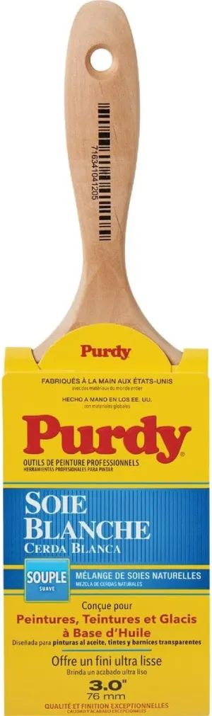 Purdy Sprig 3 in. W Soft Flat White Chinese Bristle Trim Paint Brush
