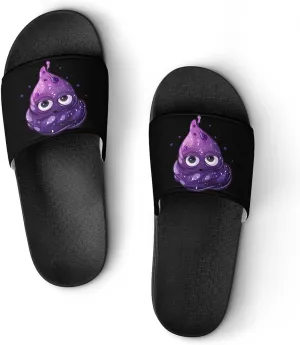Purple Galaxy Poop Unisex Shower Shoes House Slippers Non-Slip Indoor Bathroom Shoes for Pool Beach 37 (235mm)