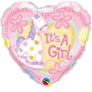"It'S A Girl Soft Pony 9" Flat"