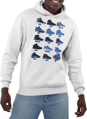 Retro Jordans Blue/Black/White Colors Men's Hoodie Sweatshirt Pullover