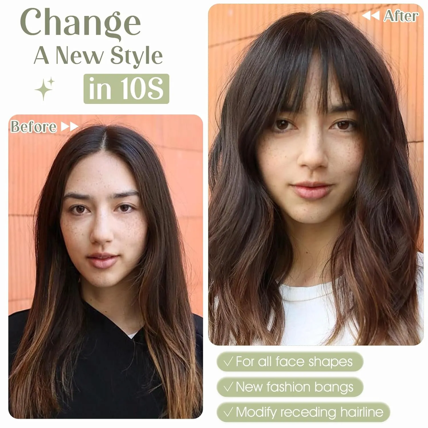 Rich Choices Clip in Bangs Real Human Hair 360°Cover 3D Clip in Bangs For Women Clip on Air Bangs Human Hair Fake Bangs Fringe Bangs Hair Toppers for Women Real Human Hair 8 inch Black