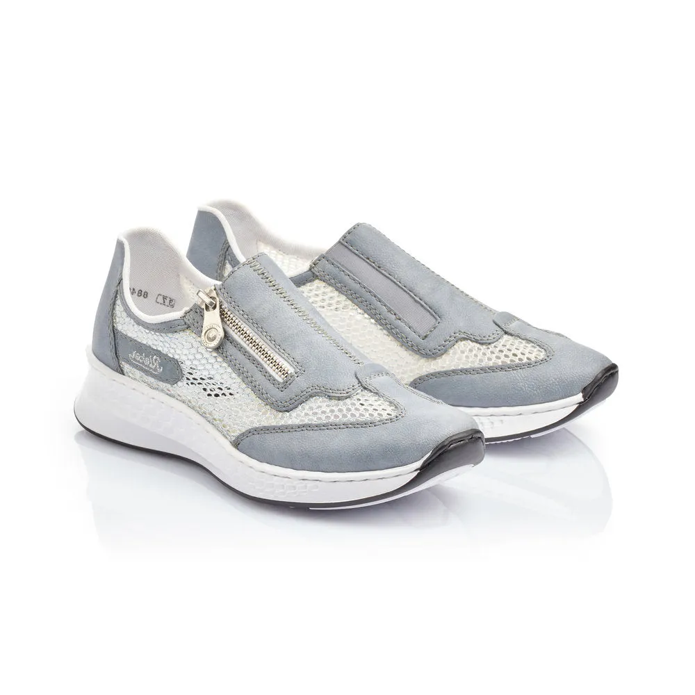 RIEKER - N5675 BLUE ZIP COMFORT SHOE