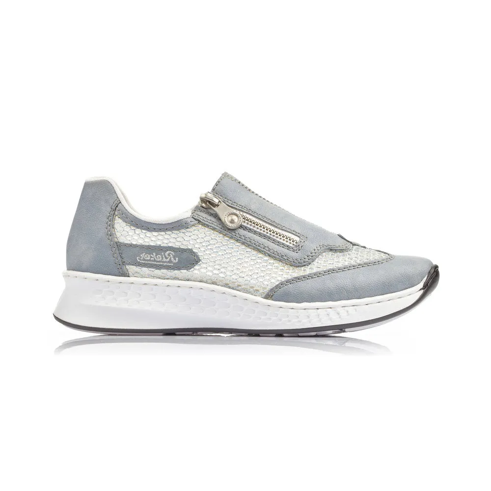 RIEKER - N5675 BLUE ZIP COMFORT SHOE