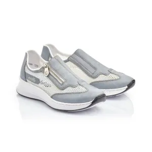 RIEKER - N5675 BLUE ZIP COMFORT SHOE