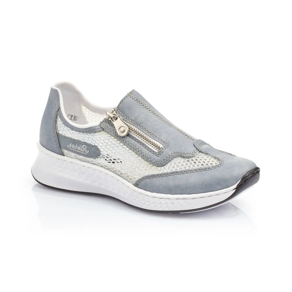 RIEKER - N5675 BLUE ZIP COMFORT SHOE