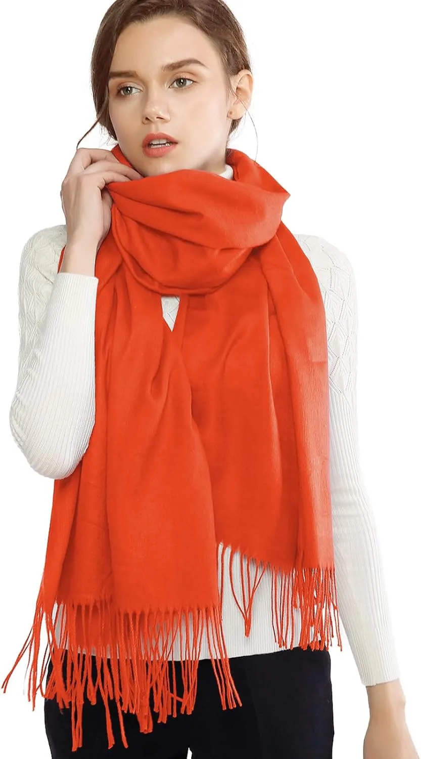 RIIQIICHY Women's Scarf Pashmina Shawls and Wraps for Evening Dress Bridesmaid Wedding Bridal Winter Warm Long Large Scarves