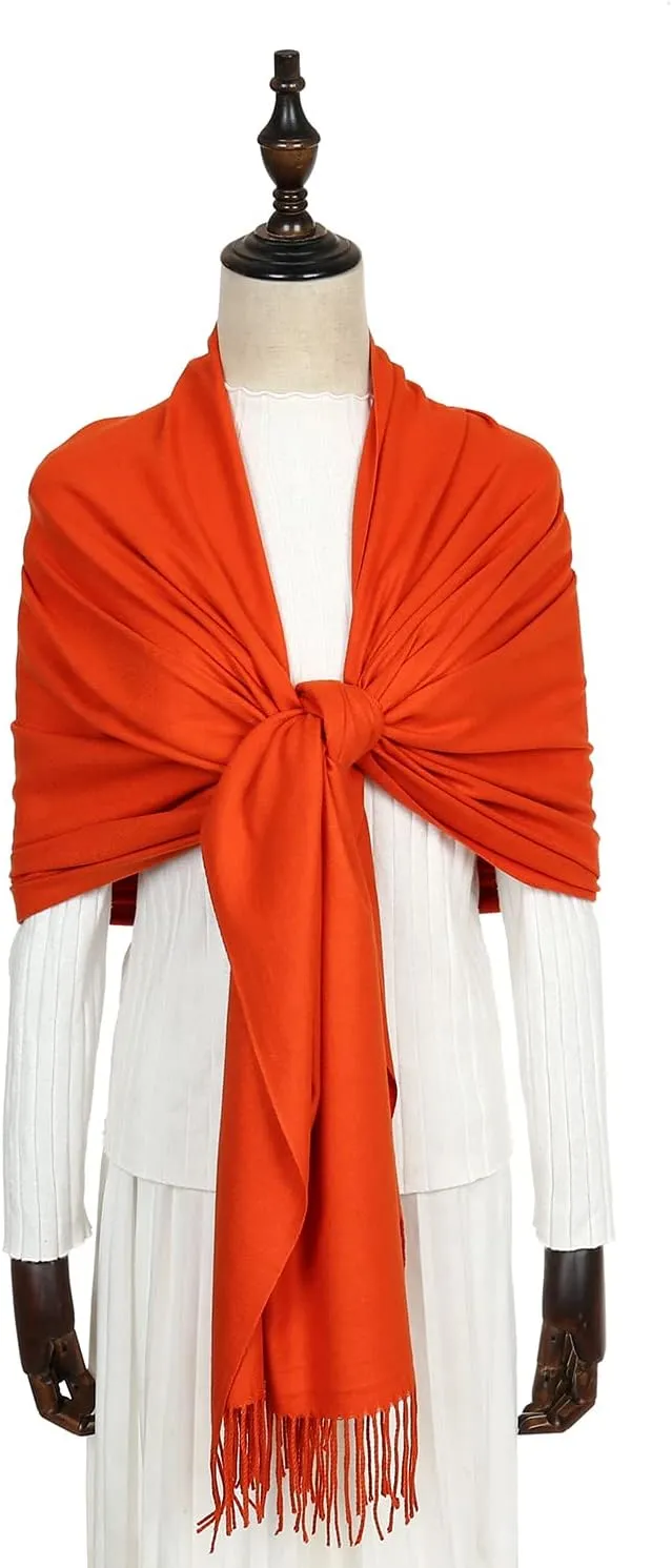 RIIQIICHY Women's Scarf Pashmina Shawls and Wraps for Evening Dress Bridesmaid Wedding Bridal Winter Warm Long Large Scarves