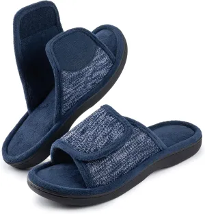 RockDove Men's Adjustable Wrap Memory Foam Slide Slipper