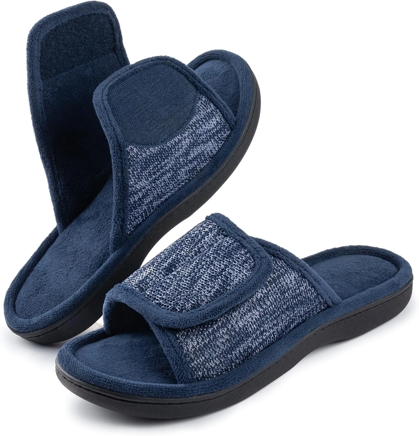 RockDove Men's Adjustable Wrap Memory Foam Slide Slipper