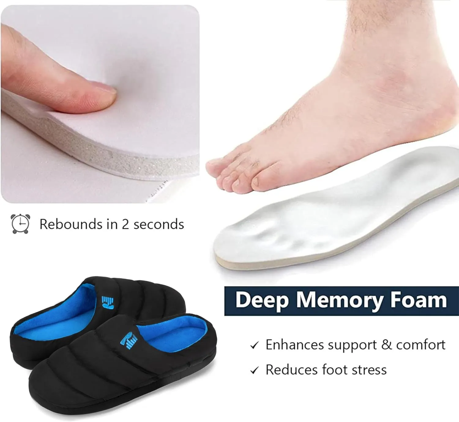 RockDove Men's Campground Memory Foam Down Slipper