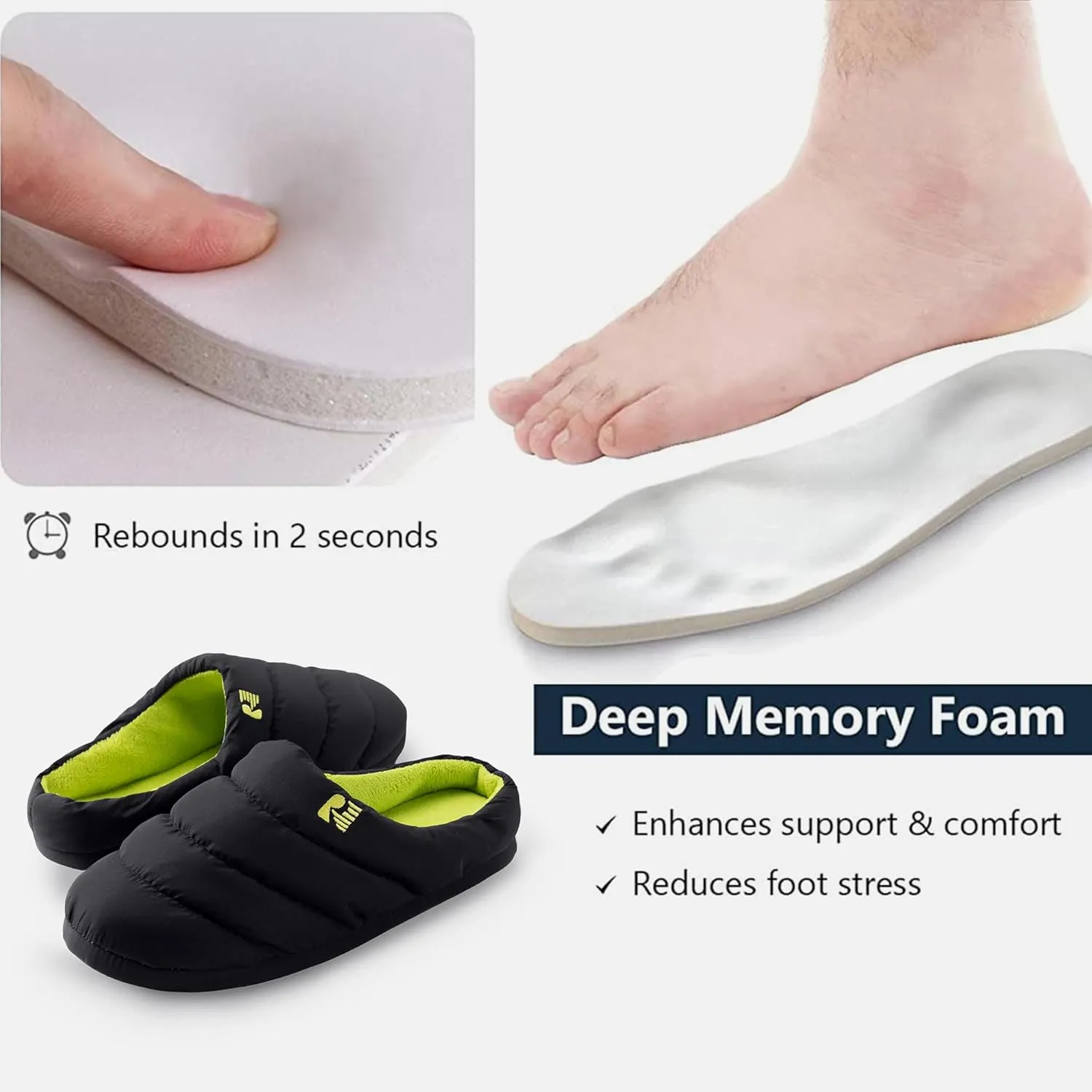 RockDove Men's Campground Memory Foam Down Slipper