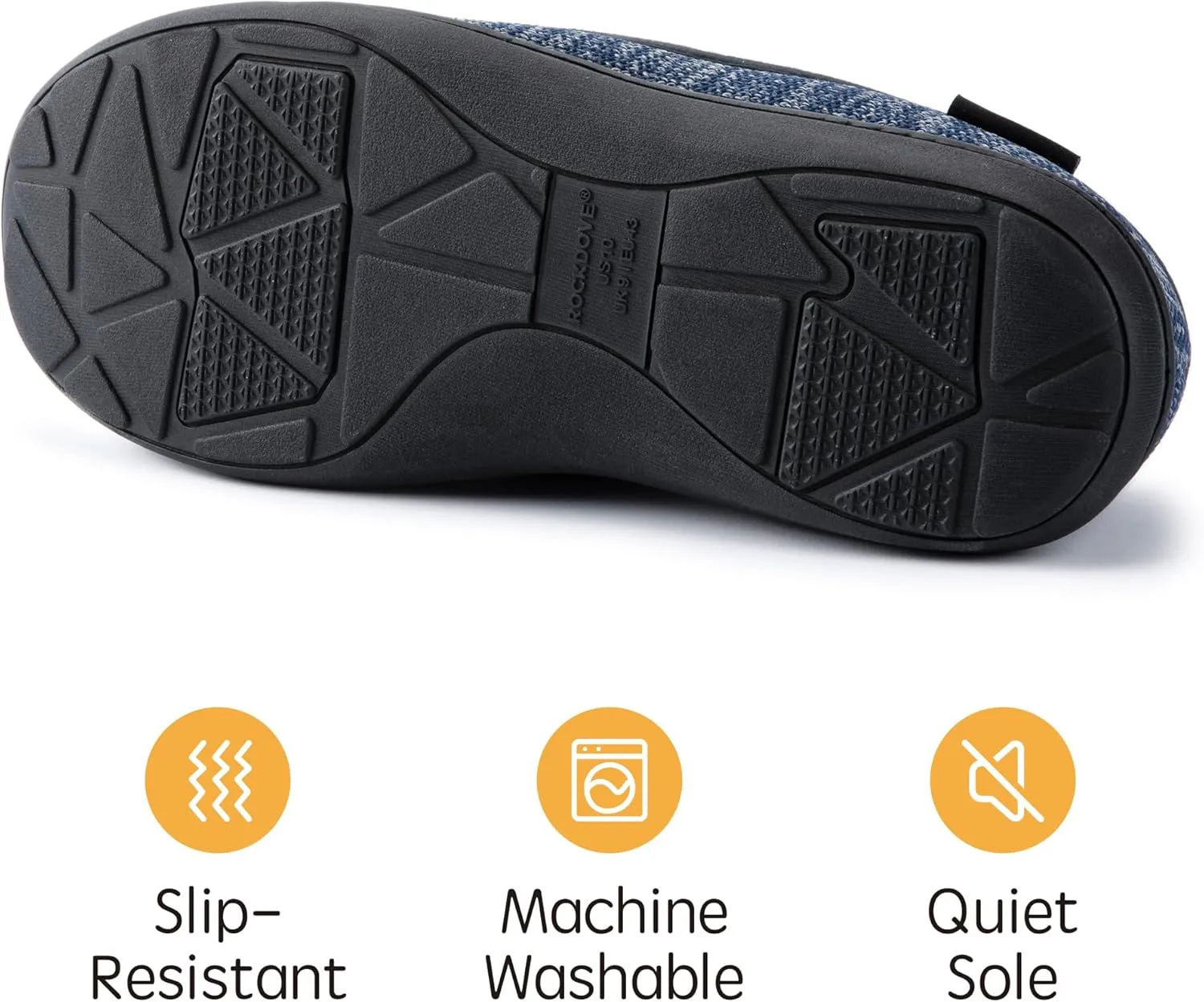 RockDove Men's Tweed Memory Foam Moc Slipper
