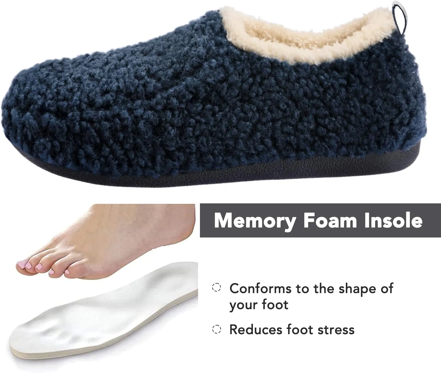 RockDove Women's Nomad Faux Shearling Lined Closed Back Slipper