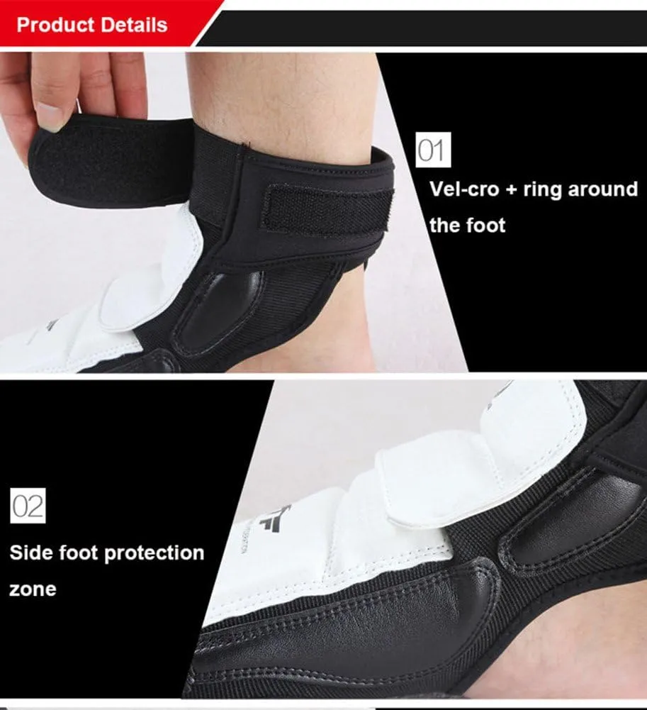 Runspeed Taekwondo Foot Protector Gear Training Martial Arts Fight Boxing Punch Bag Sparring Muay Thai Kung Fu Tae Kwon Do TKD Feet Support for Men Women Kids