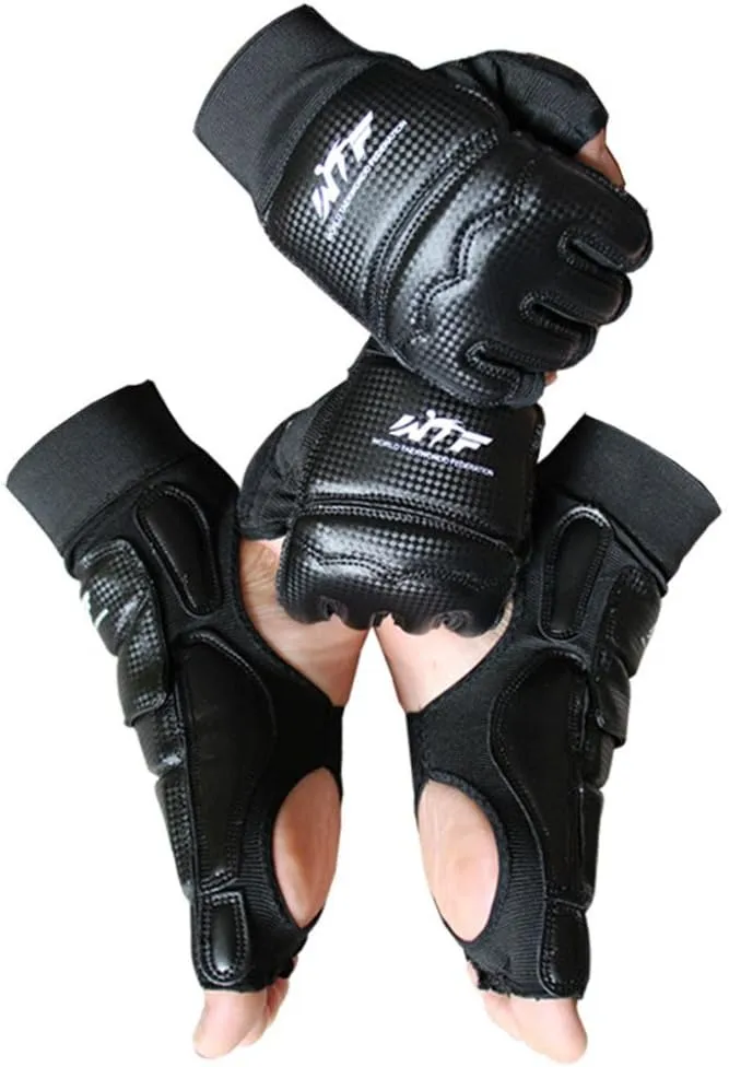 Runspeed Taekwondo Foot Protector Gear Training Martial Arts Fight Boxing Punch Bag Sparring Muay Thai Kung Fu Tae Kwon Do TKD Feet Support for Men Women Kids
