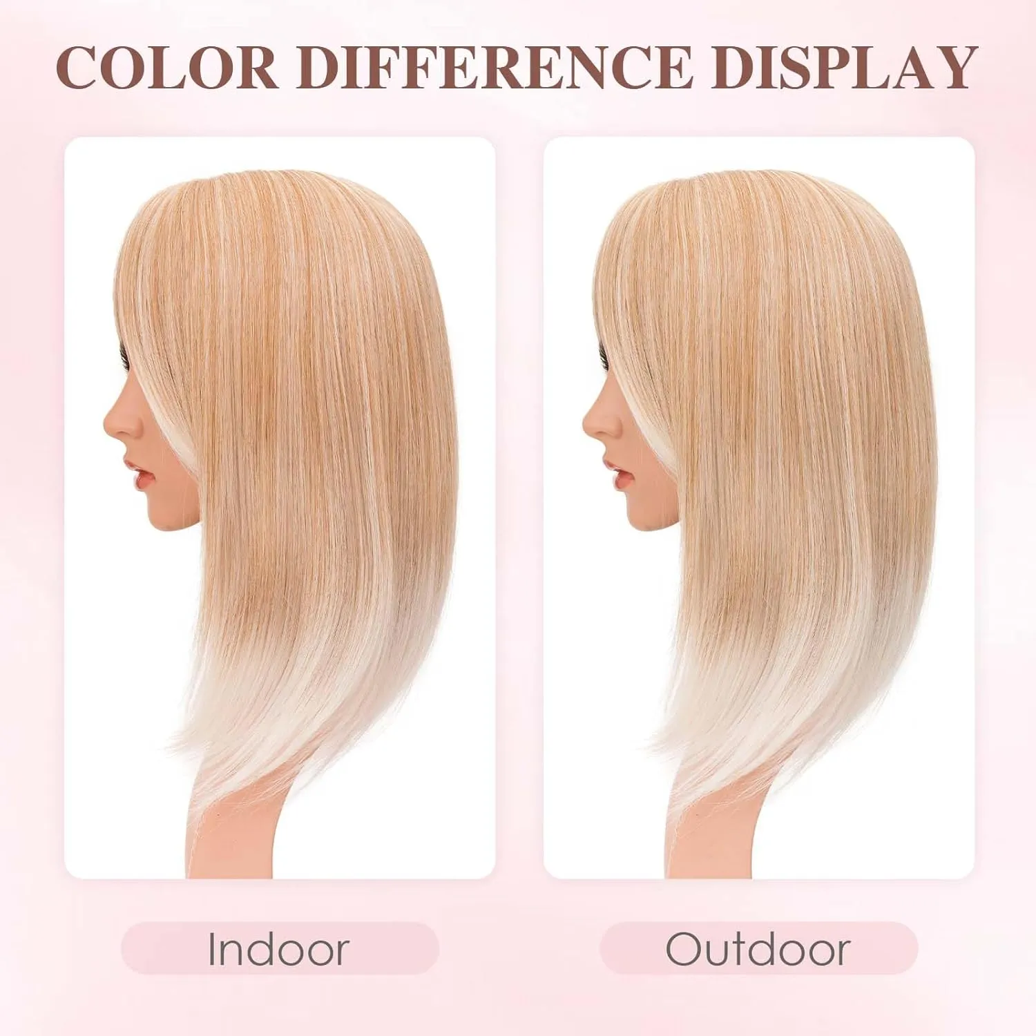 S-noilite 14inch Hair Toppers for Women with Bang Long Straight Clip in HairPieces for Women with Thinning Hair Add Volume Mixed Grey