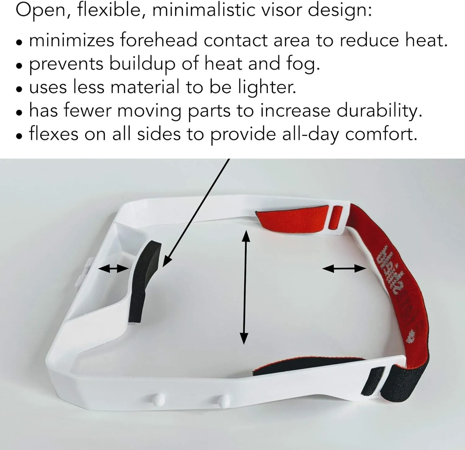 Safety Face Shield (1 Visor   3 Shields), Flat Design for Ultra Clear, Accurate Vision, Lightweight All-Day Comfort, Adjustable Elastic Band, For Men or Women, (Standard Size, Red)
