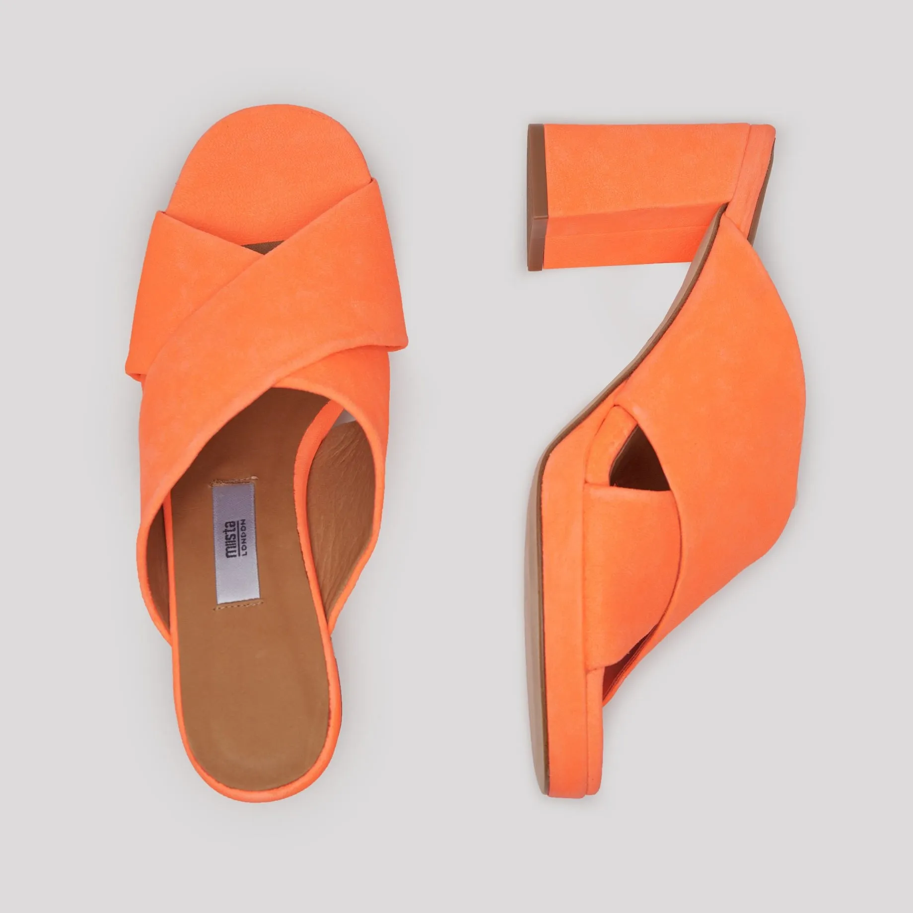 Sandals Artificial intelligence Leather Easy-to-use Neon Vila Orange