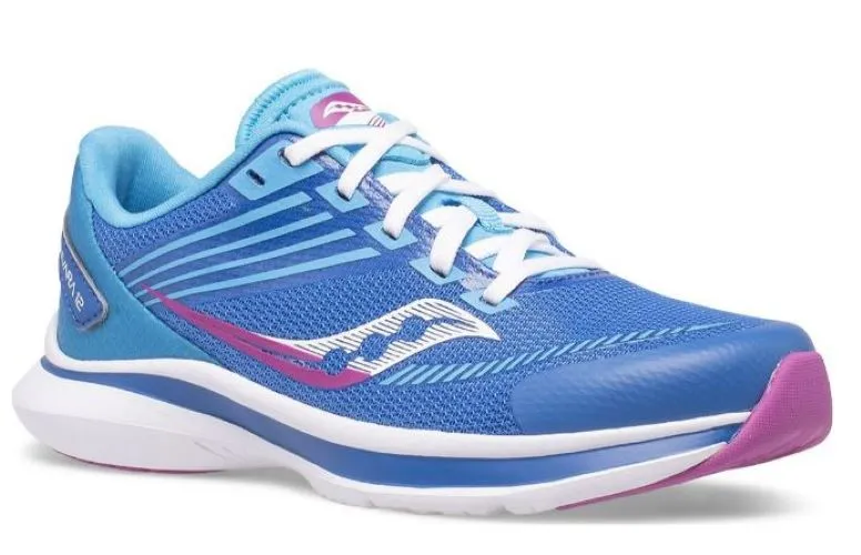 Saucony Blue and Pink Big Kids Girls Kinvara 12 Sneaker SK165077