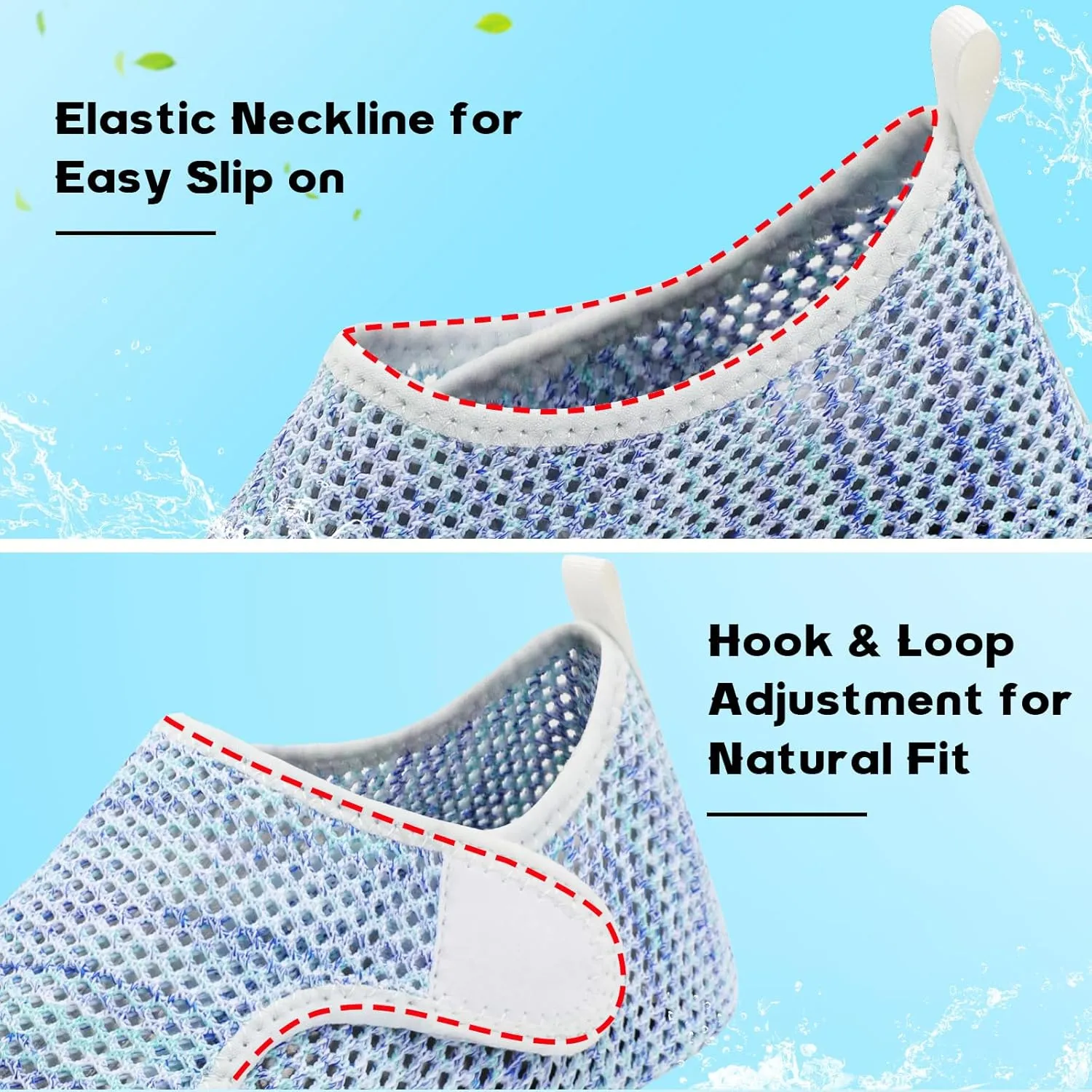 Scurtain Barefoot Water Shoes for Women Men Beach Swim Aqua Socks Summer Quick-Dry Sandals Slippers
