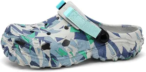 SECHRITE Men's Clogs Athletic Sports Outdoor Sandals Water Beach Shoes Slippers Sandals Lightweight Comfortable with Adjustable Back Strap - River Edge