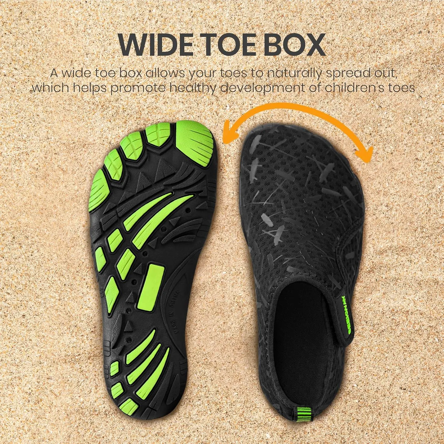 SEEKWAY Barefoot Water Shoes for Kids - Wide Toe Box and Quick-Dry Sand Shoes Toddler for Hiking Swim Beach Pool Kayak Sport Accessories, Camping Essentials Non-Slip for Boys Girls Sizes