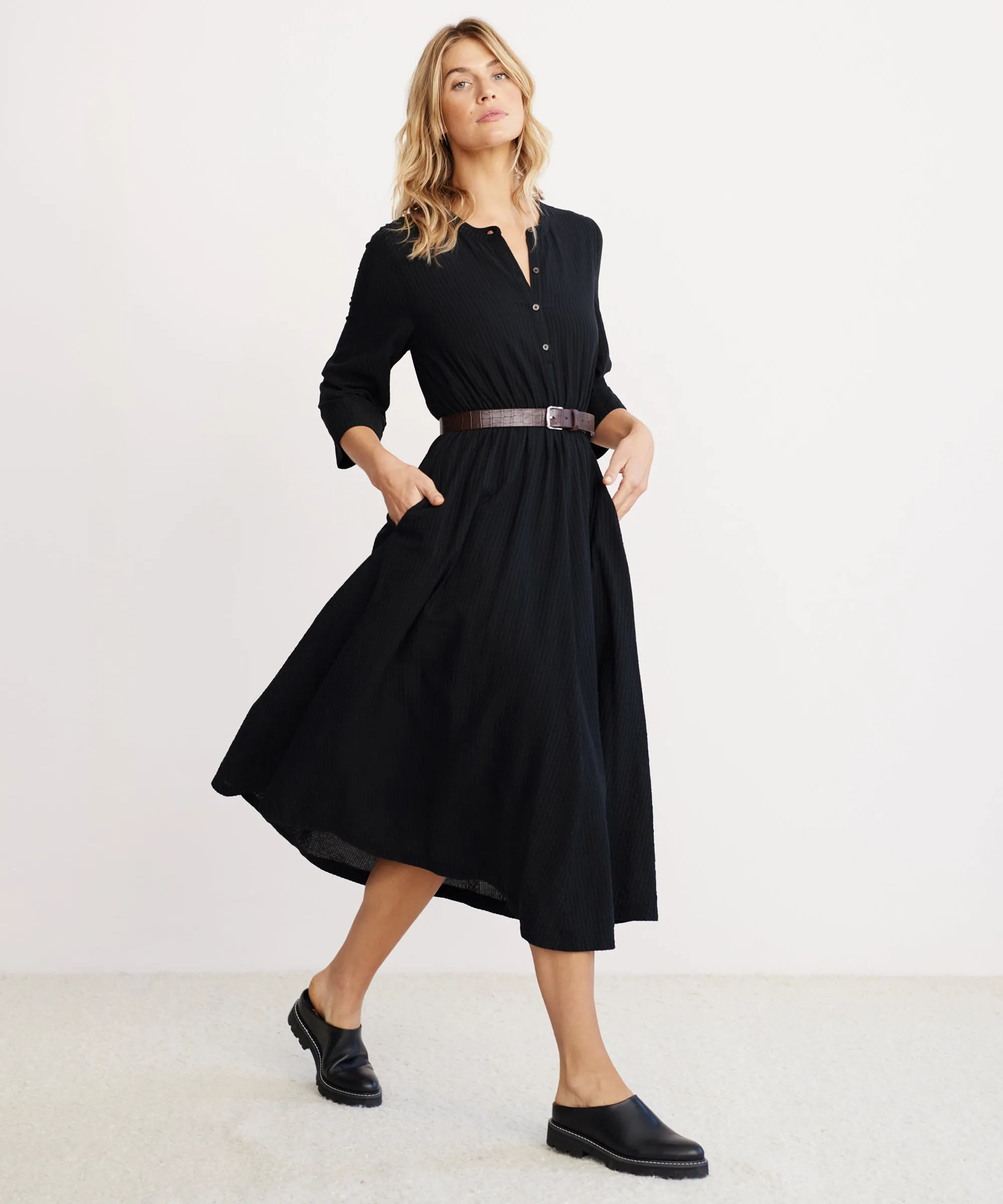 Seersucker Shirt Dress