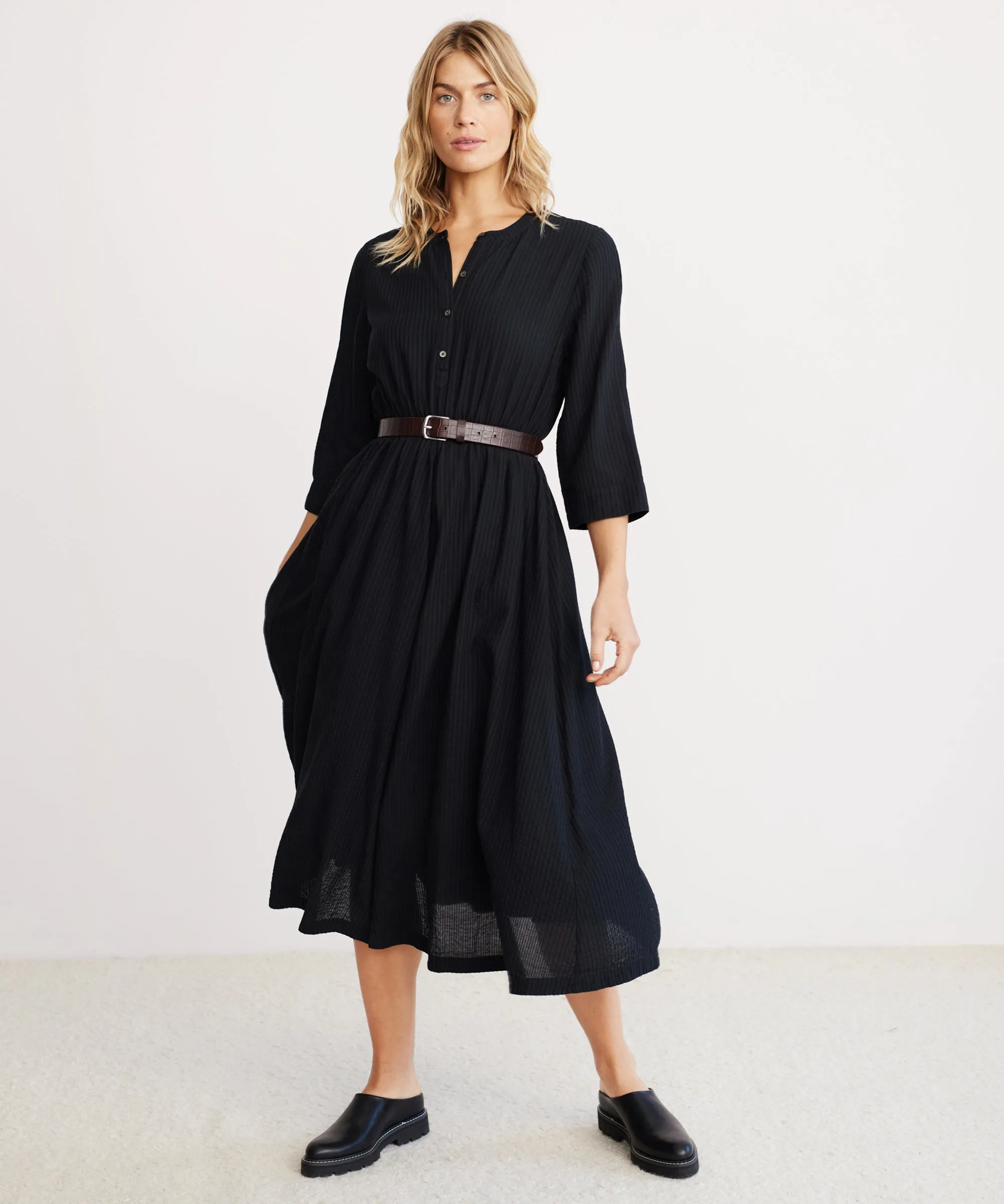 Seersucker Shirt Dress