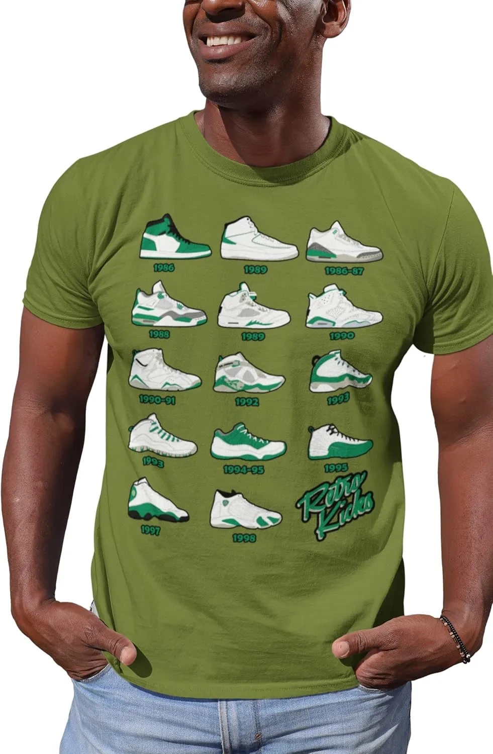 Shirt to Match Jordan Lucky Green Retro Jordan Sneakers 1 2 3 4 5 6 7 8 9 10 11 12 13, Tee to Match Jordans