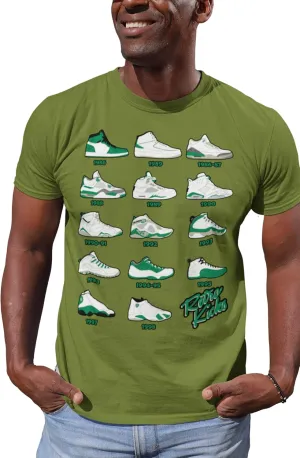 Shirt to Match Jordan Lucky Green Retro Jordan Sneakers 1 2 3 4 5 6 7 8 9 10 11 12 13, Tee to Match Jordans