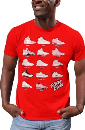 Shirt to Match Jordan Pink Retro Jordan Sneakers 1 2 3 4 5 6 7 8 9 10 11 12 13, Tee to Match Jordans