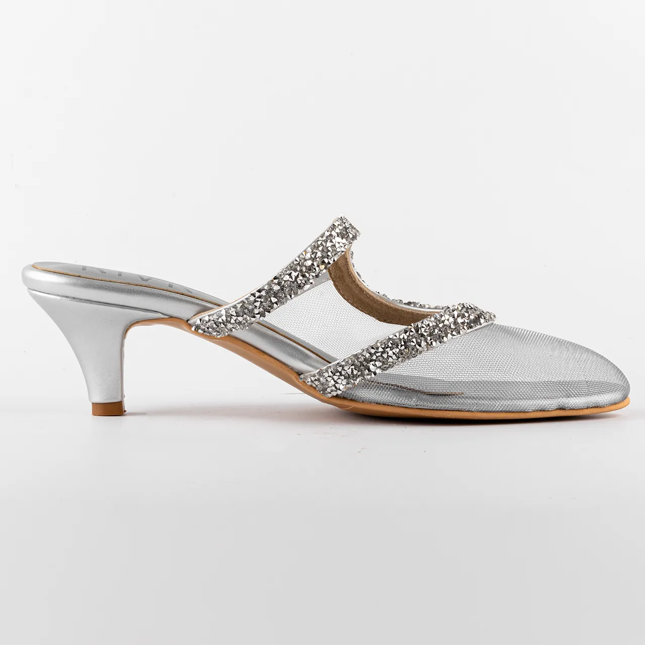 Silver Twinkle Mule