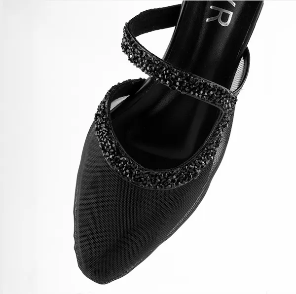 Silver Twinkle Mule