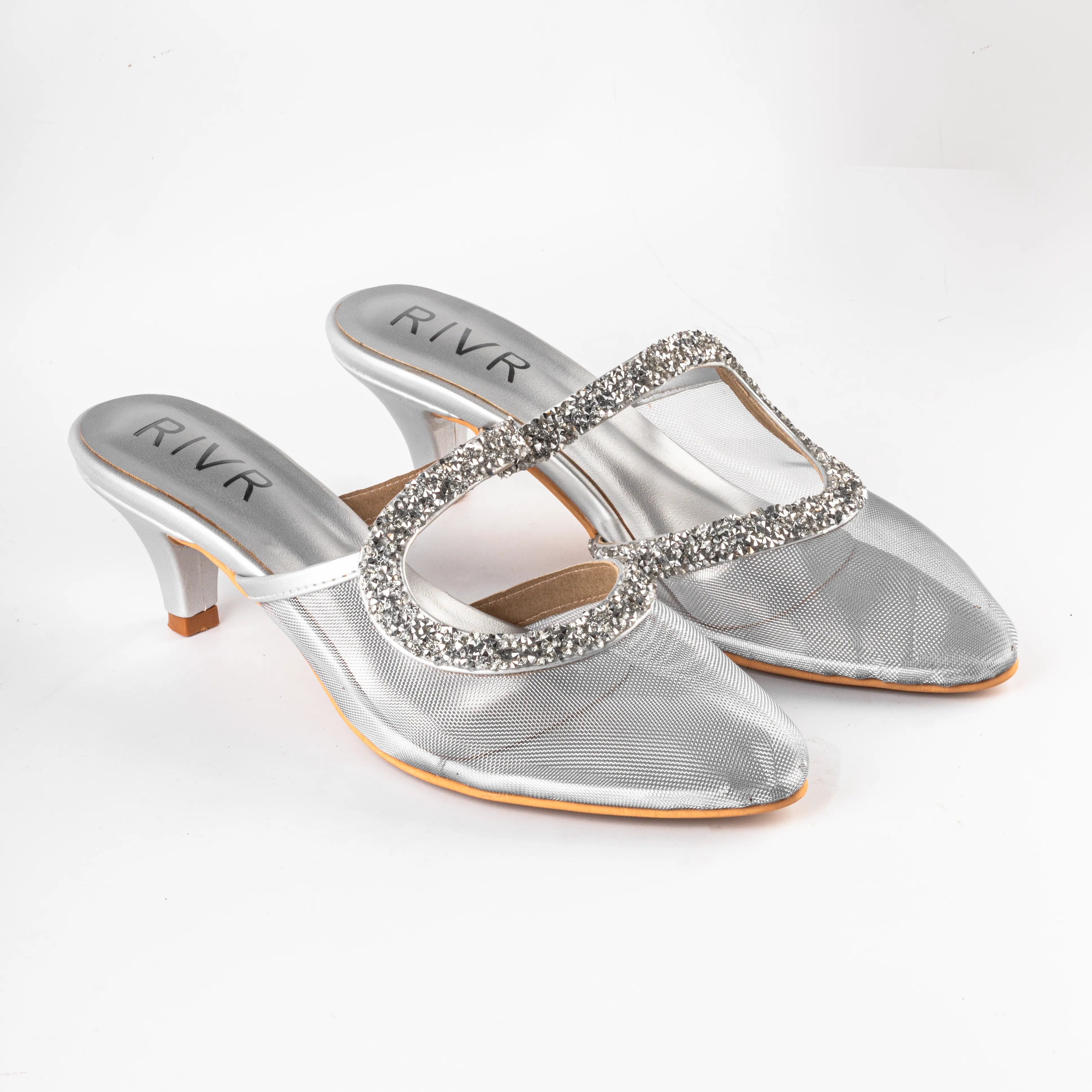 Silver Twinkle Mule