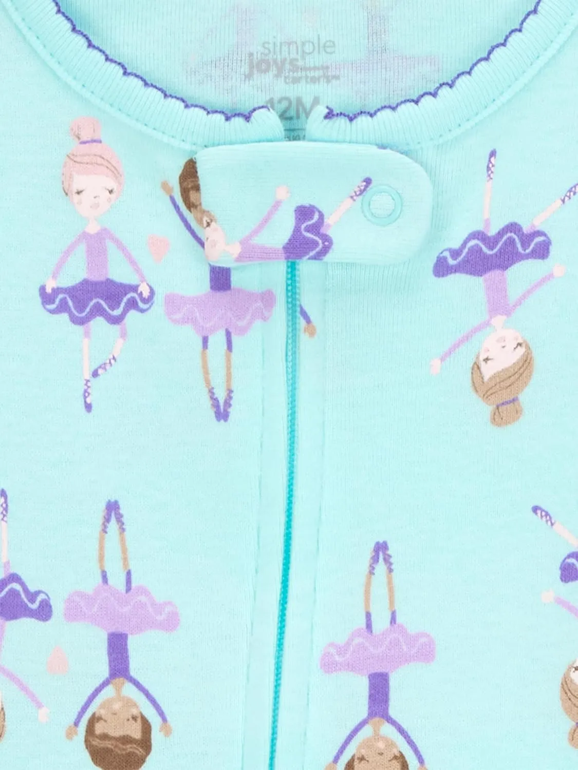 Simple Joys by Carter's Girls' 3-Pack Snug Fit Footless Cotton Pajamas